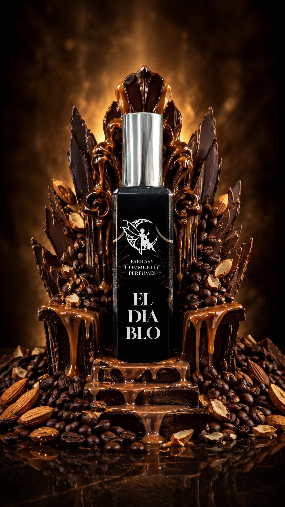 El Diablo 30 ml — close-up of the dark gourmand perfume bottle by FC Perfumes