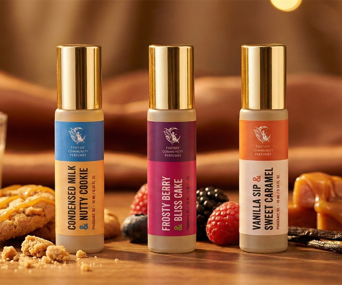 Gourmand Ecstasy — three gourmand oil rollers