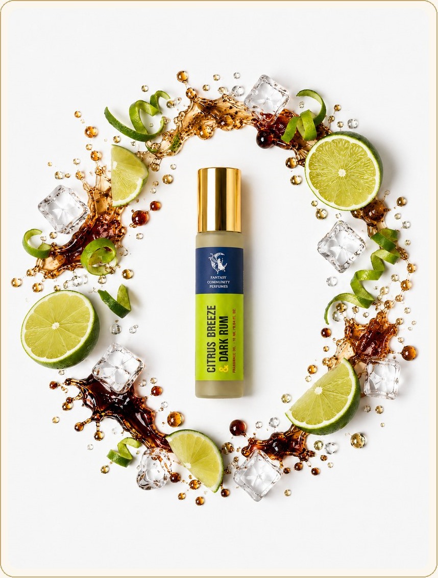 Citrus Breeze and Dark Rum oil roller 10 ml