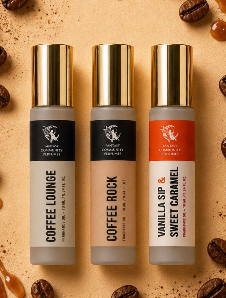 Coffee Addict — oil perfume set of 3 rollers