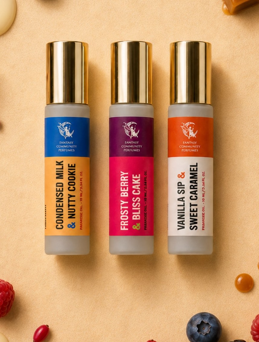 Gourmand Ecstasy — oil perfume set of 3 rollers